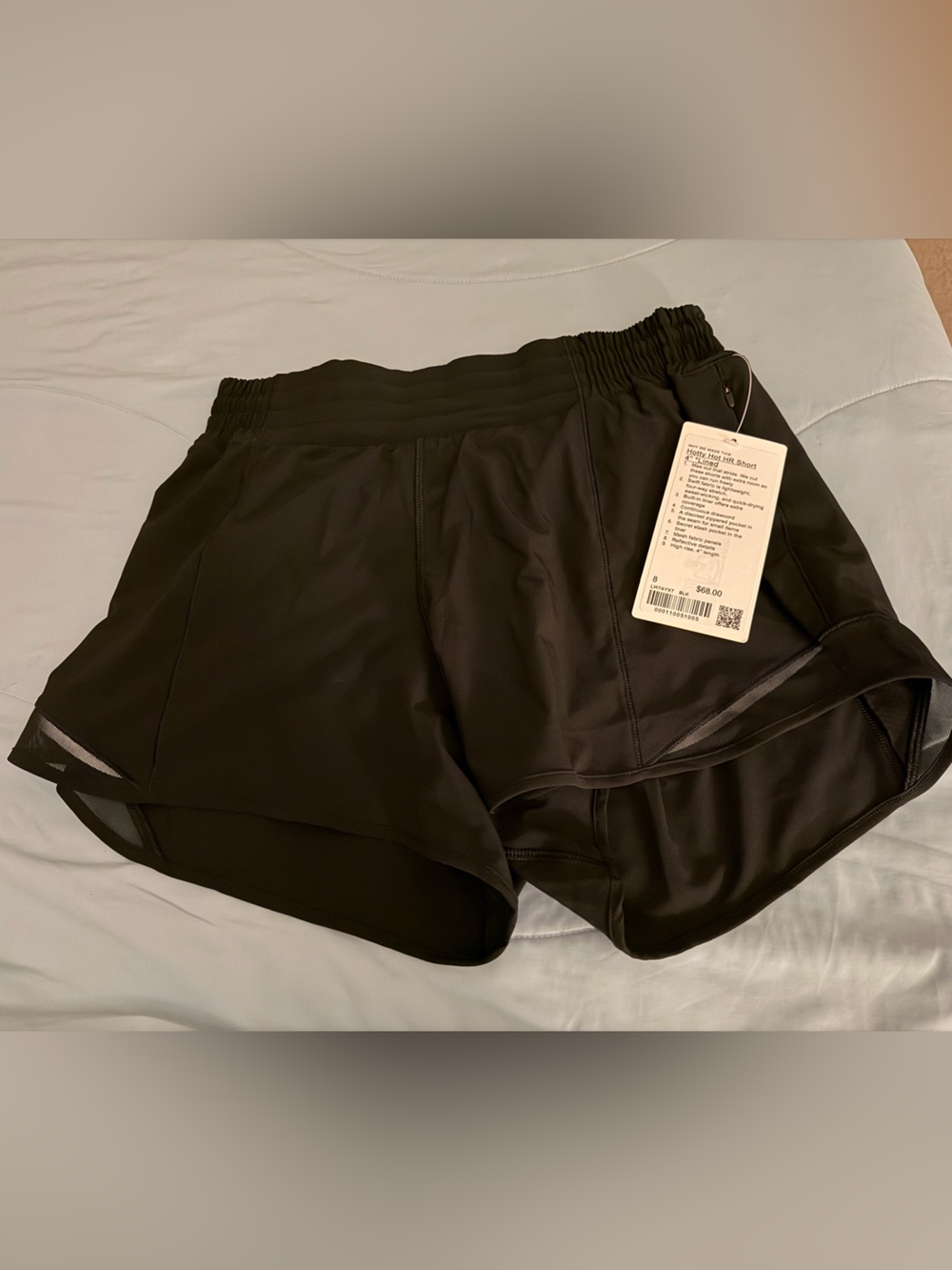 lululemon athletica Black Women's Athletic Shorts with Elastic Waistband
